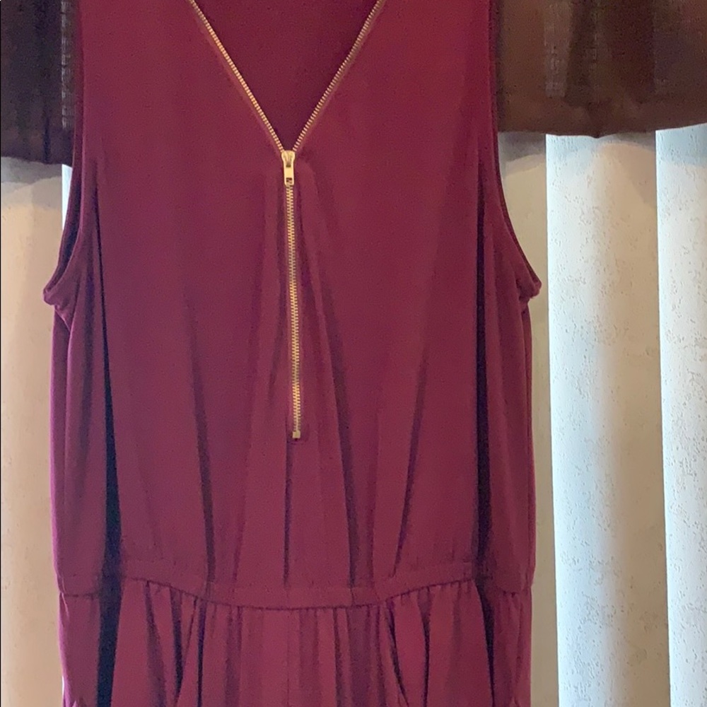 Burgundy jumpsuit - Picture 4 of 9